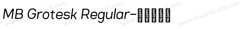 MB Grotesk Regular字体转换